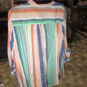 Zac & Rachel, multi-colored blouse, 1x